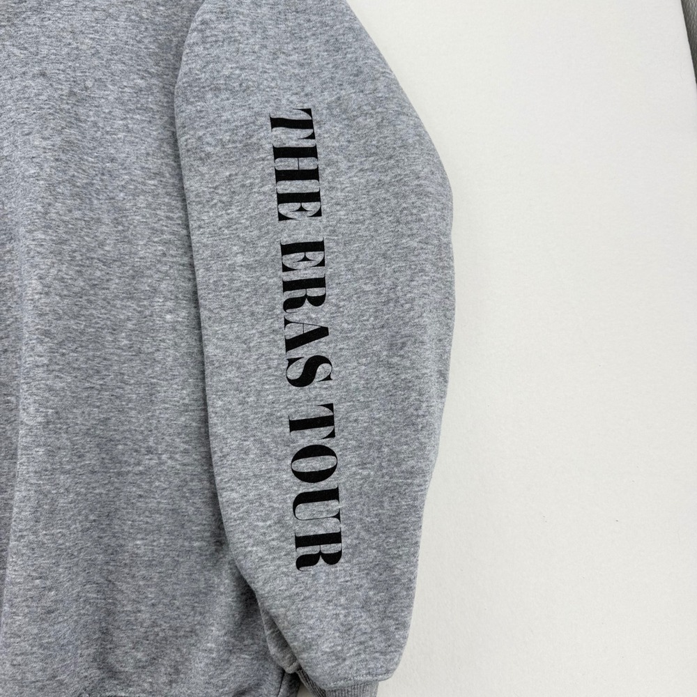 Taylor Swift Eras Tour Quarter Zip Pullover NWOT Unisex XL Grey Graphic - Picture 6 of 14